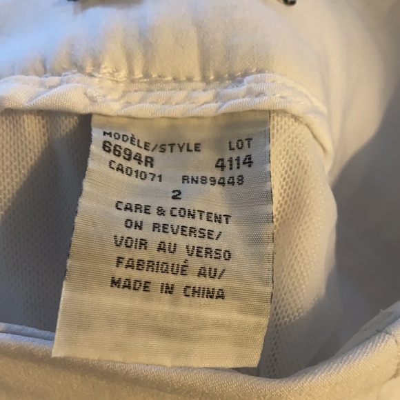 UrRebel Women’s White Cropped Pants 2 - Picture 4 of 6